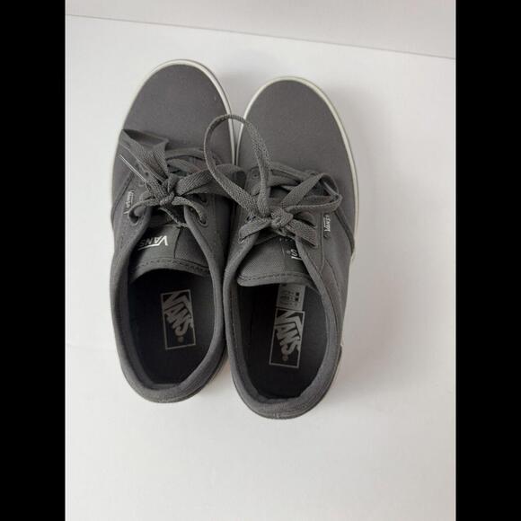 VANS Atwood Big Kids‎ Youth Girls Boys Pewter White Canvas Shoes Sneakers sz 4 - Picture 6 of 7